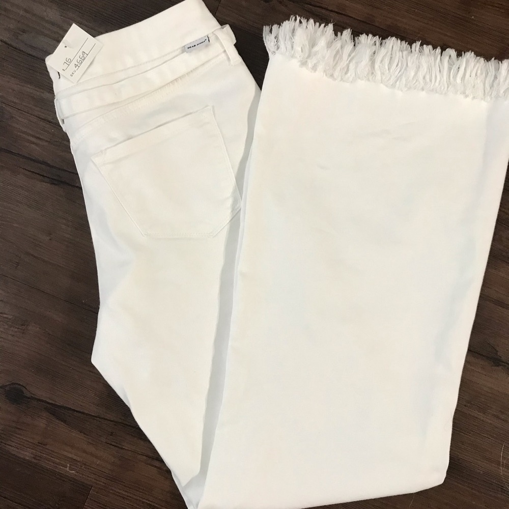 White Dear John fringe bell bottoms